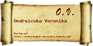 Ondreicska Veronika névjegykártya