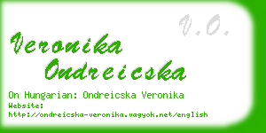 veronika ondreicska business card